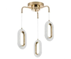 Pakabinamas šviestuvas Toolight PAKABINAMAS LUBINIS LED ŠVIESTUVAS G173-3CP GOLD