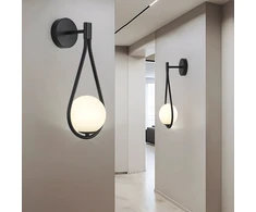 Pakabinamas šviestuvas Toolight Sieninė lempa G093-1W Juodas Baltas