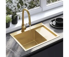 Plieninė kriauklė Fin BRUSH GOLD