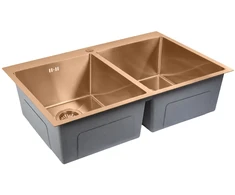 Plieninė kriauklė Joel BRUSH COPPER