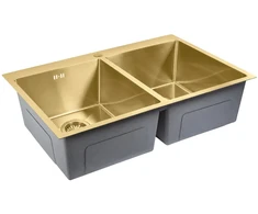 Plieninė kriauklė Joel BRUSH GOLD