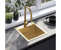 Plieninė kriauklė Leo 40 BRUSH GOLD