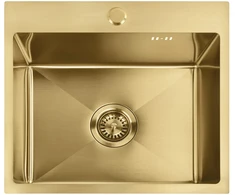 Plieninė kriauklė Leo 50 BRUSH GOLD