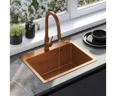 Plieninė kriauklė Liam BRUSH COPPER