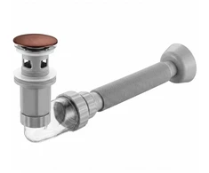 Praustuvo Sifonas Su „click-clack“ Vožtuvu Rea Flow Bronze