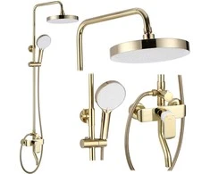 Dušo komplektas REA Bloom Baltas Gold, REA-P9529