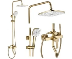 REA ARGUS BRUSHED GOLD dušo komplektas