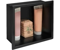 rea bathroom shelf 30x30 matte juodas