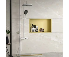 rea Bathroom Shelf 30x45 Gold