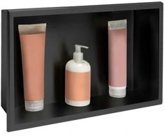 rea bathroom shelf 30x45 matte juodas