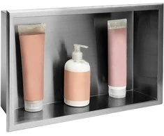 rea bathroom shelf 30x45 steel brush