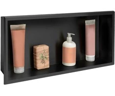 rea bathroom shelf 30x60 juodas matt