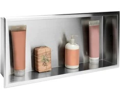 rea bathroom shelf 30x60 steel brush