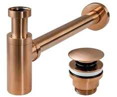 Rea Copper Mat Praustuvo Sifonas Su "click" Kištuku