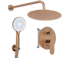 Rea Drop Copper juodas paslėptas dušo rinkinys + DĖŽUTĖ