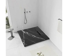 rea Dušo irklavimo baseinas Bazalt CARRARA Juodas 90x90