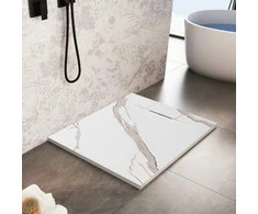 rea Dušo irklavimo baseinas Bazalt CARRARA Baltas 90x90