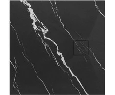 rea Dušo irklavimo baseinas Magnum CARRARA Juodas 90x90