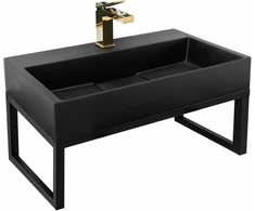 rea Konglomerato praustuvas GOYA Juoda Mat 60CM+ rėmas