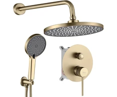 Rea Lungo Stripe Gold juodas paslėptas dušo rinkinys + DĖŽUTĖ