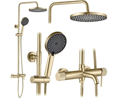 Rea Lungo Stripe Gold Nickel dušo komplektas