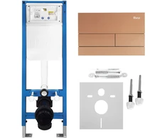 rea Potinkinis WC Rėmo Komplektas Slim 024N su T Copper Mygtuku