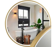 rea Veidrodis LED 60cm MMJ BRUSH GOLD