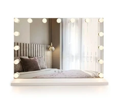 rea Veidrodis LED HOLLYWOOD Baltas 80x60