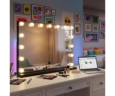 rea Veidrodis LED HOLLYWOOD Juodas 80x60