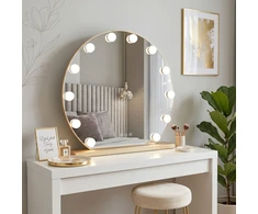 rea Veidrodis LED HOLLYWOOD L. Gold 50 cm