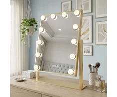 rea Veidrodis LED HOLLYWOOD L.Gold 30x40