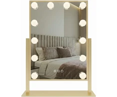 rea Veidrodis LED HOLLYWOOD L.Gold 30x40