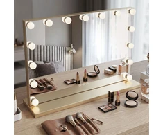 rea Veidrodis LED HOLLYWOOD L.Gold 80x60