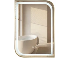 rea Veidrodis LED ZONE 70X50 BRUSH GOLD