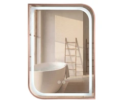 rea Veidrodis LED ZONE 70x50 BRUSH ROSE GOLD