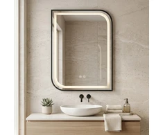 rea Veidrodis LED ZONE 70X50 Juodas