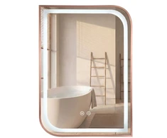 rea Veidrodis LED ZONE 80x60 BRUSH ROSE GOLD