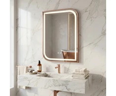 rea Veidrodis LED ZONE 80x60 BRUSH ROSE GOLD