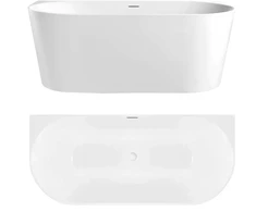 SIENINĖ AKRILO VONIA CAPRI SLIM 150cm