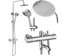 Termostatinis dušo komplektas Lungo Diamond chrome