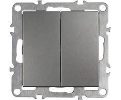 Toolight Dvigubas Jungiklis Oste Jnh007-w Pilkas