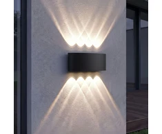 Toolight Fasado Sieninis Šviestuvas Led Jnh041-8g Juodas