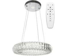 Pakabinamas šviestuvas Toolight Krištolinis LED lubinis šviestuvas APP1040-CP + nuotolinio valdymo pultas