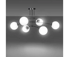 Lubinis šviestuvas Toolight LAMPA WISZĄCA SUFITOWA JUODA MAT APP1576-6C