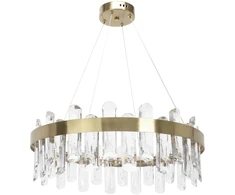 Toolight LED krištolinis pakabinamas šviestuvas SWE074-1CP 50cm Brushed Gold