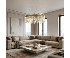 Toolight LED krištolinis pakabinamas šviestuvas SWE074-1CP 50cm Brushed Gold
