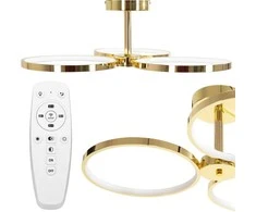 Lubinis šviestuvas Toolight LED pakabinamas lubų šviestuvas APP993-c Gold + nuotolinio valdymo pultas