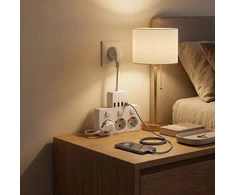 Toolight Maitinimo Lizdų Blokas 3 Lizdai + 3x Usb-a + Usb-c Jnh018 Baltas