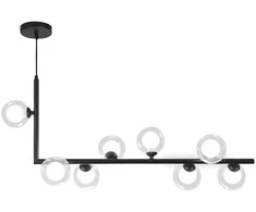 Pakabinamas šviestuvas Toolight Metalinė Industrial stiklo lubų lempa juoda APP754-8CP