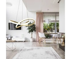 Pakabinamas šviestuvas Toolight Moderni LED pakabinama lubų lempa Ring+nuotolinio valdymo pultas APP390-CP auksas